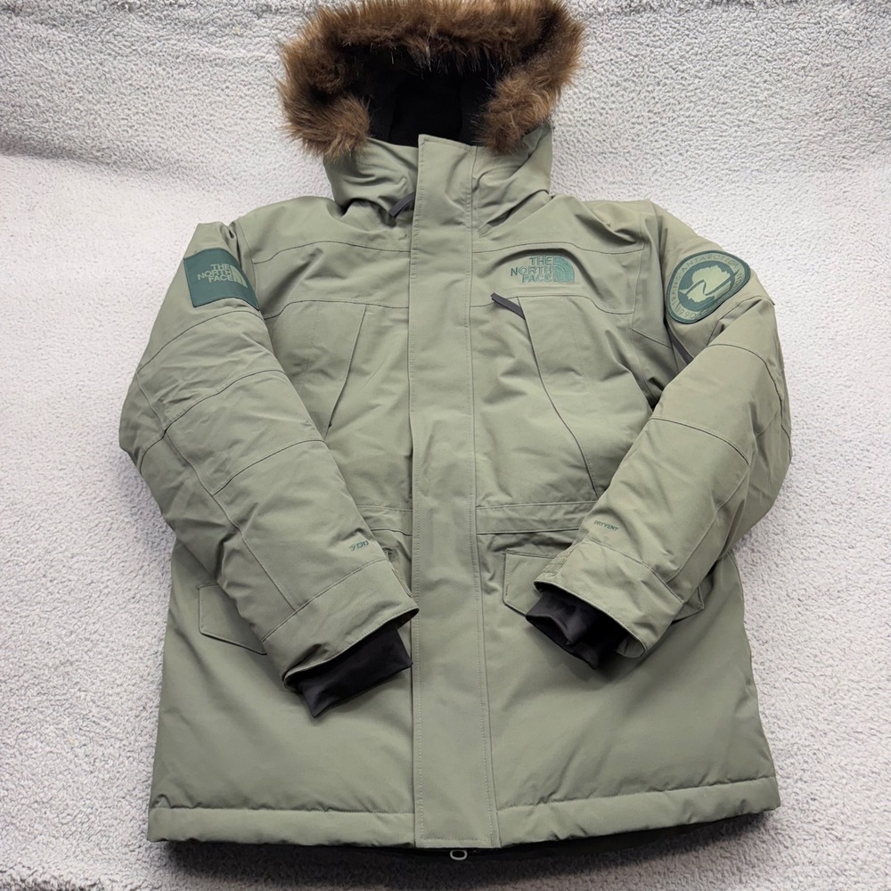 The North Face NF0A5GFA Mens Large Expedition McMurdo Parka Green 700 Down Coat